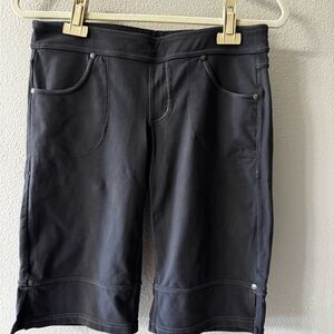 Athleta Charcoal Gray Bermuda Active Shorts with Front Pockets